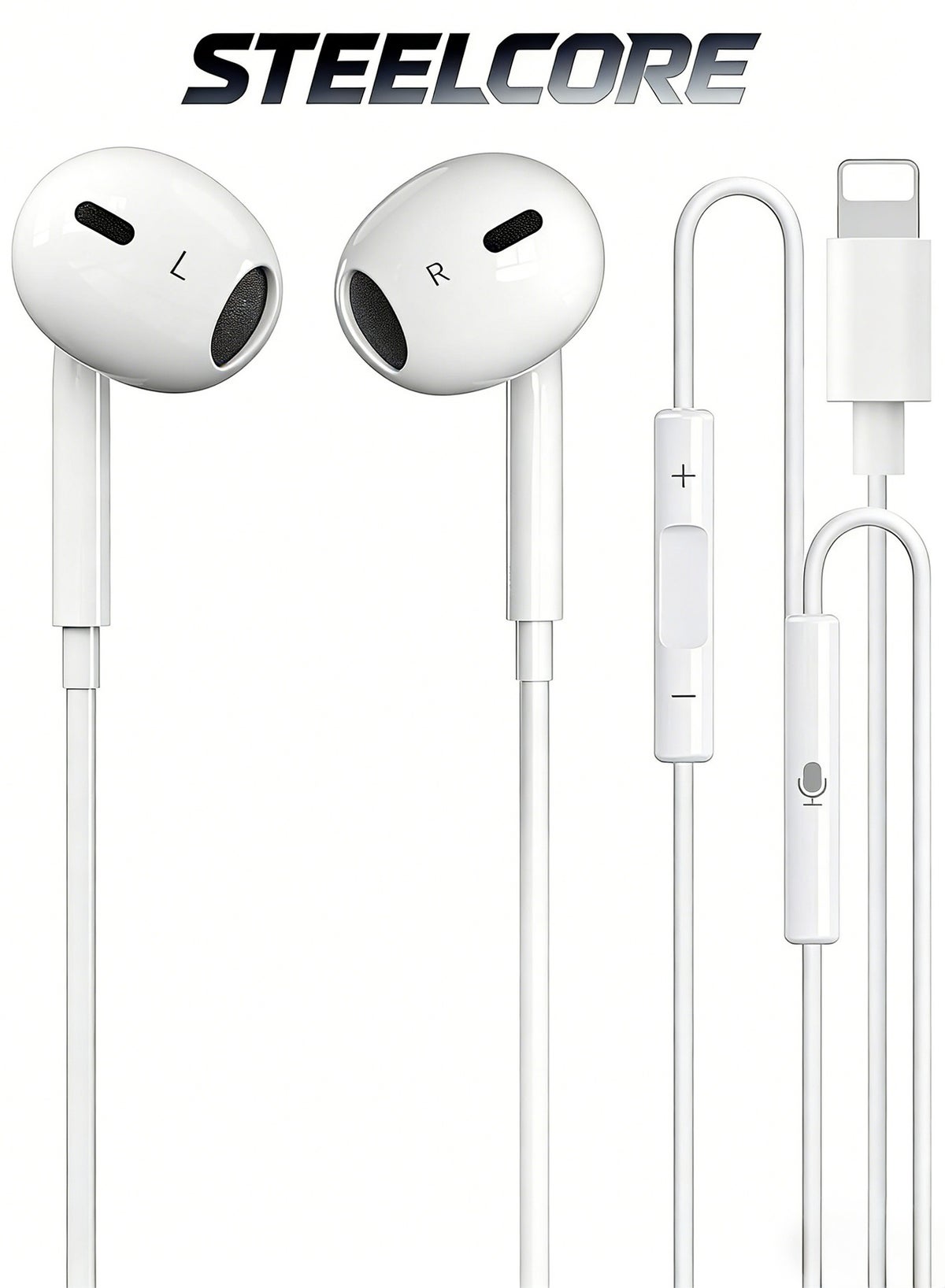 steelcore Steelcore Wired in-ear Earphones For Apple iPhone white 10 cm Z96D0A4E2DA54151BDD5EZ